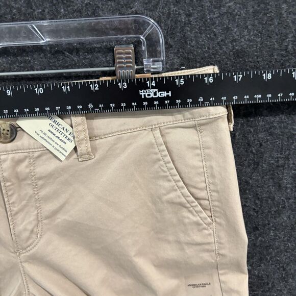 American Eagle Outfitters Pants Women's 10 Short Khaki Kick Boot Stretch Chino - Picture 7 of 12
